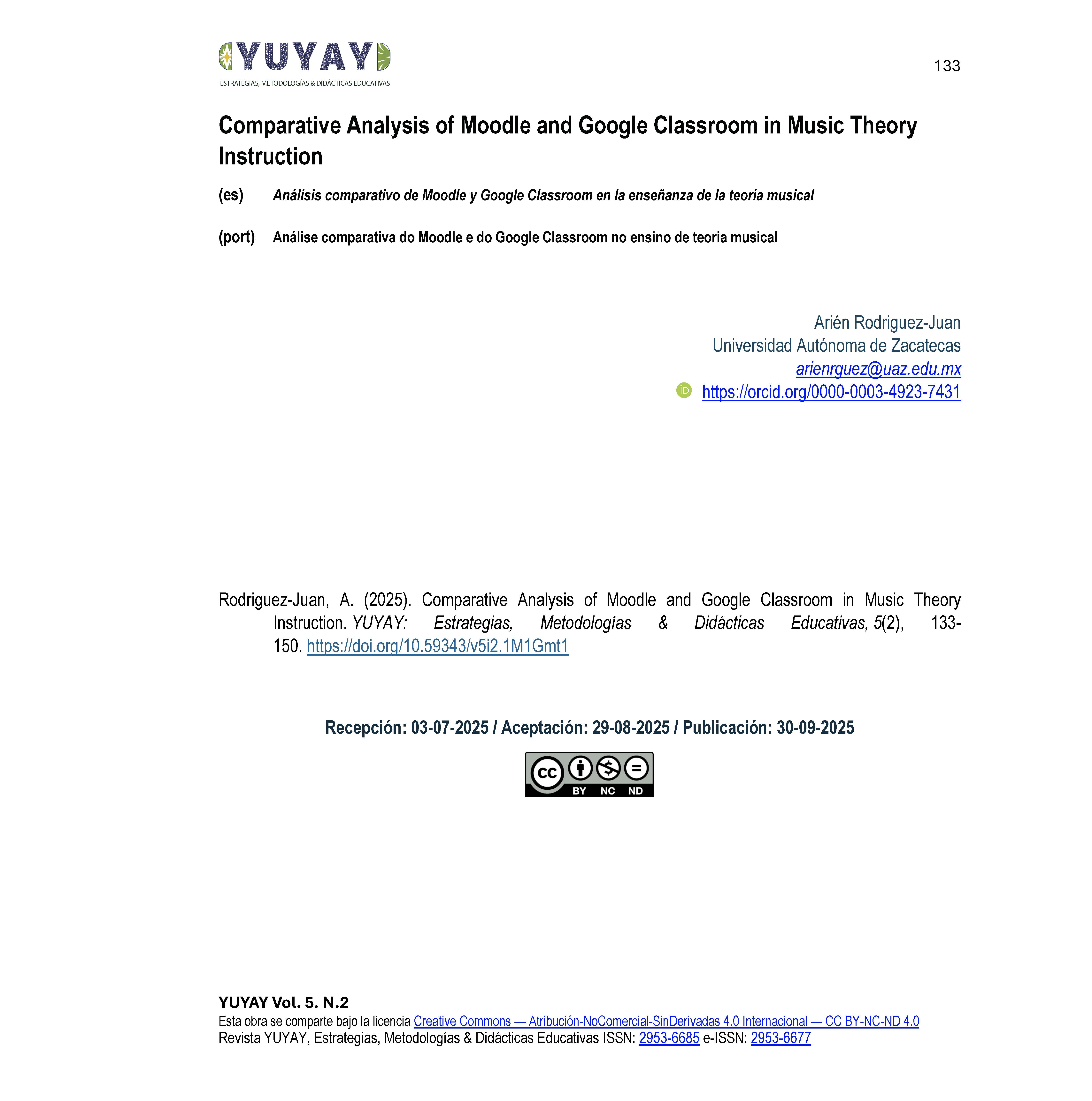 Comparative Analysis of Moodle and Google Classroom in Music Theory Instruction