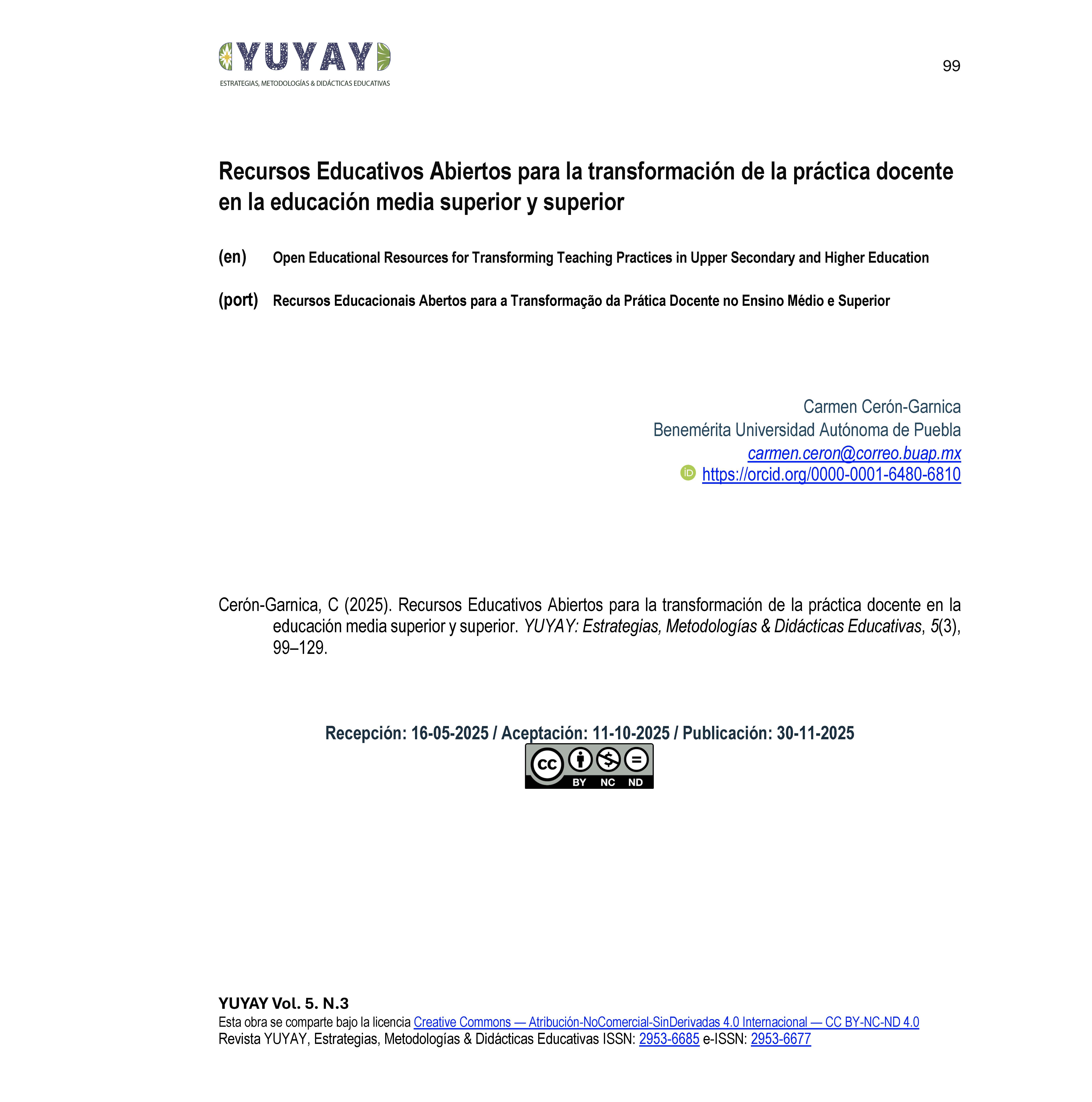 Recursos Educativos Abiertos para la transformación de la práctica docente en la educación media superior y superior