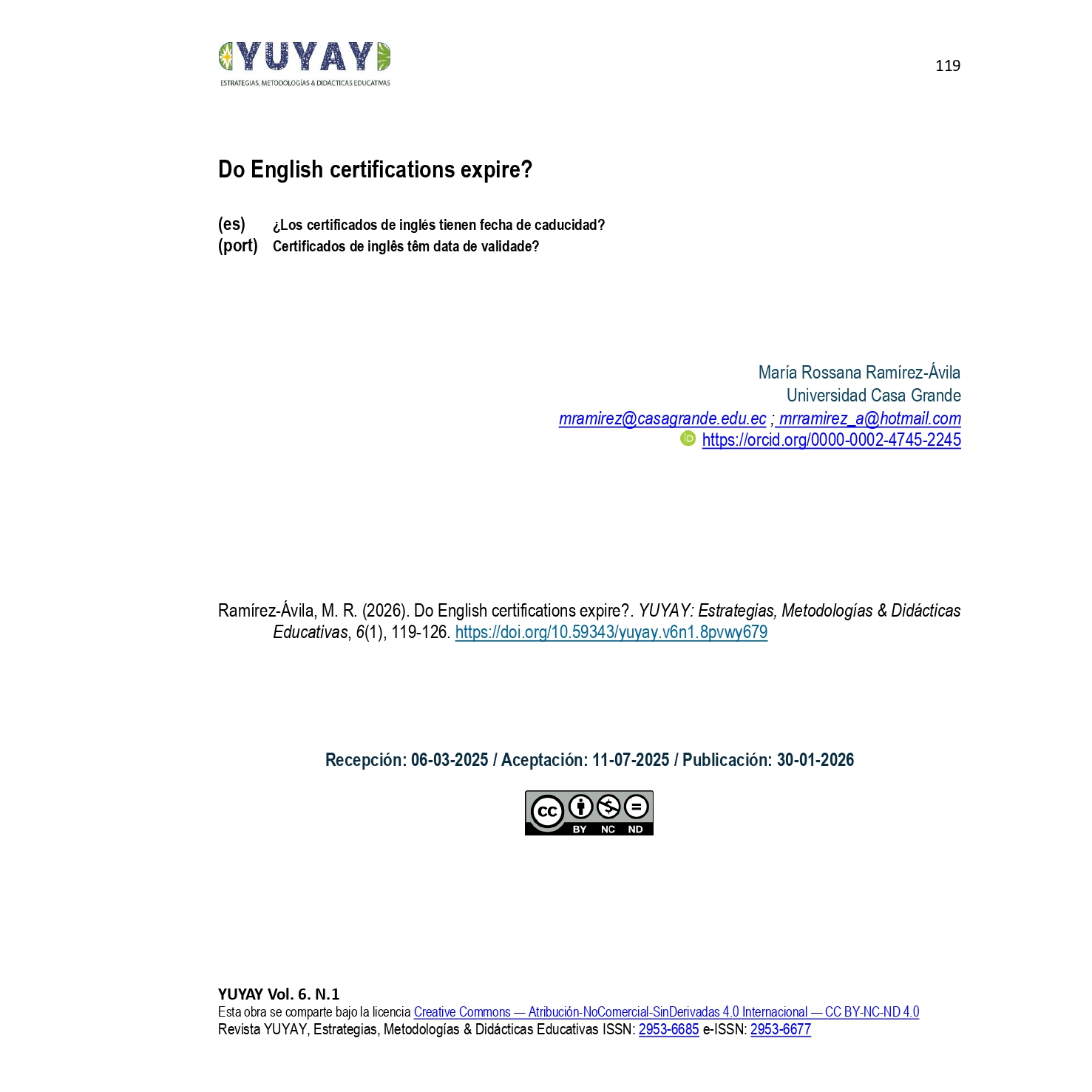 Do English certifications expire